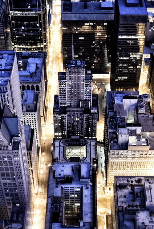 placeholder-tall-image Evening View of Downtown from Above