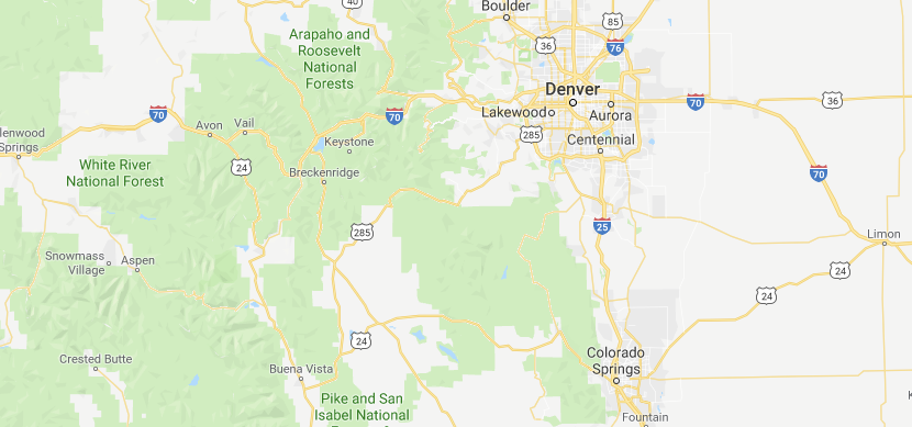 Map of Denver Colorado